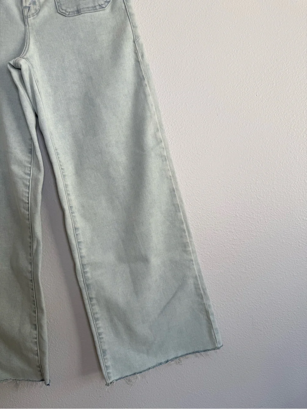 GOOD AMERICAN good waist palazzo crop patch pocket jeans indigo660 sz 29/8 NWOT